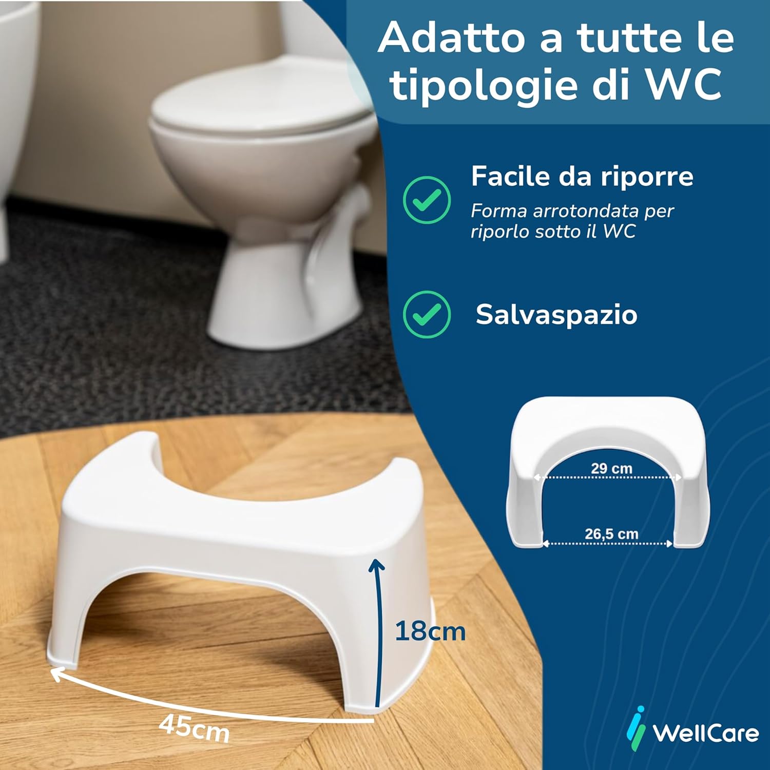 Well Care Sgabello Fisiologico vista superiore